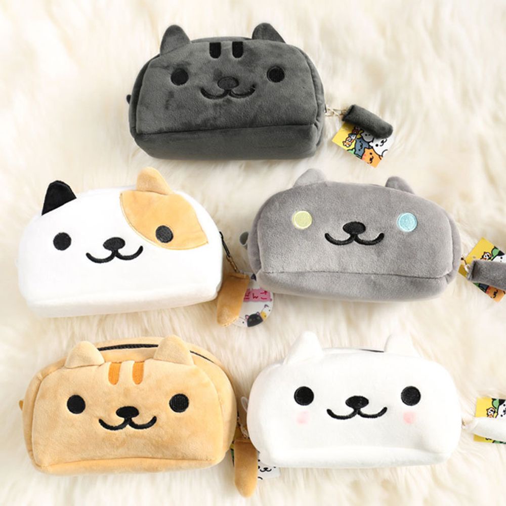 

Cute Cat Large Capacity Office Supplies Handbook Bag Pen Bag Makeup Organizer Cosmetic Cases Storage
