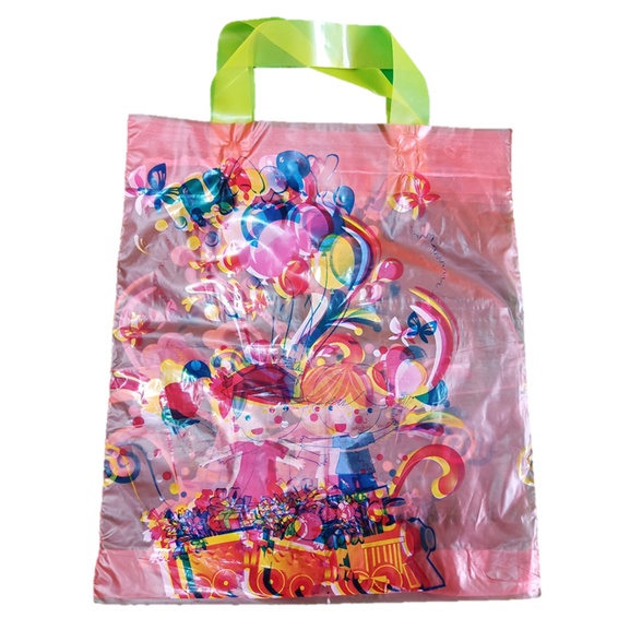 1 Pac (ISI 10) Plastik Tengtengan Bingkisan Ulang Tahun / Plastik Tengteng Snack Ulang Tahun Anak Ka