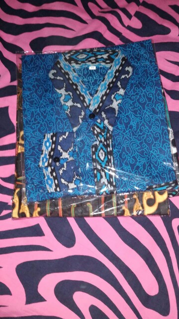 Kemeja Batik Pria Lengan Panjang M L Xl Xxl