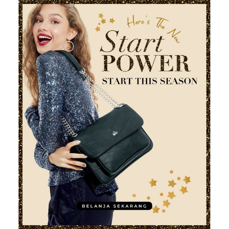 TAS  BLACK TAS RANTAI ORI SOPHIEPARIS TAS SELEMPANG WANITA PROMO SHOPEE