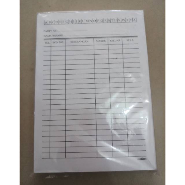

Kartu Stok Kecil Isi 100 Lembar