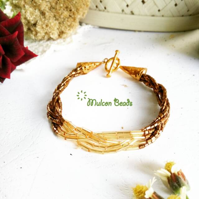 Gelang Etnik Manik-manik Kepang