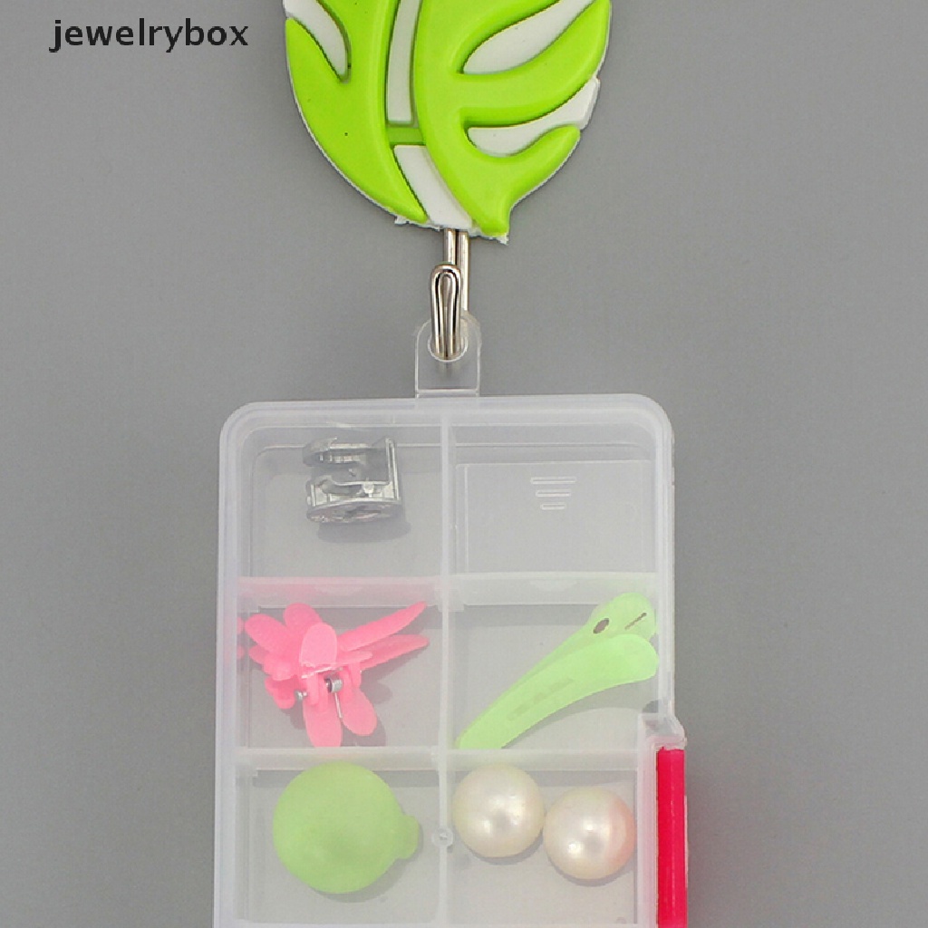 [jewelrybox] Plastic10 Slot Adjustable Kotak Penyimpanan Perhiasan Case Craft Organizer Manik-Manik Butik