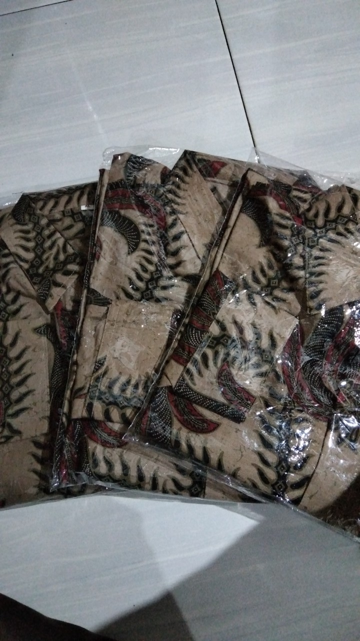 New Arrival Distro Batik Pria Bordir Sogan Hrb026 Batikaf Notoarto Batik Ipnu-ippnu Hem Pria  Bw 113