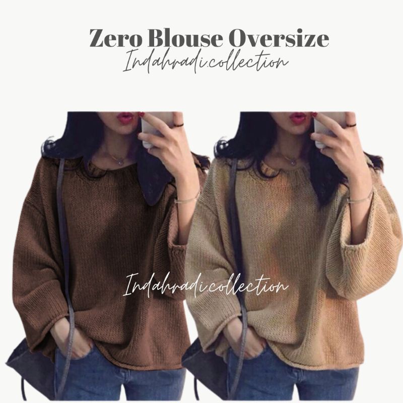 SW ZERO KNIT SWEATER BLOUSE PREMIUM OUTER WANITA RAJUT ATASAN