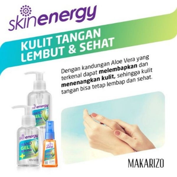 PAKET ISI 2 Makarizo Skin Energy Hand Gel AloeVera 235 mL - Hand Sanitizer Alkohol 70%-3