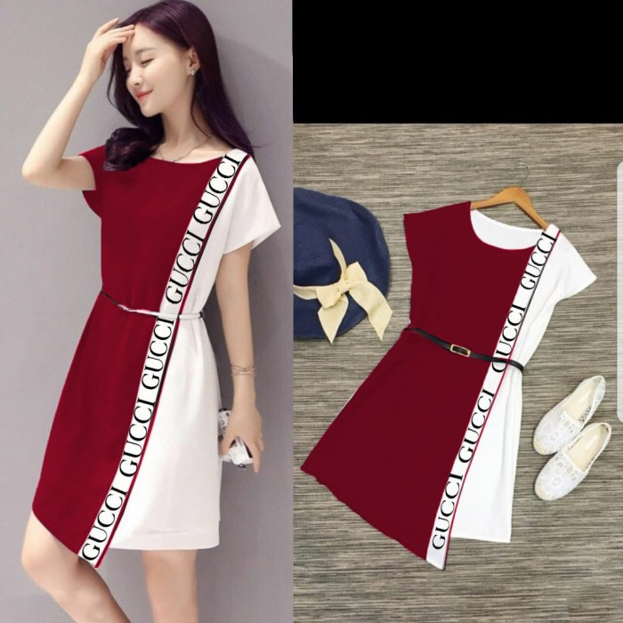 Dress KOREAN STYLE DRESS LUCINTA DRESS BESTSELLER FASHION TRENDY TERBARU MC DRESS REMAJA TERBARU