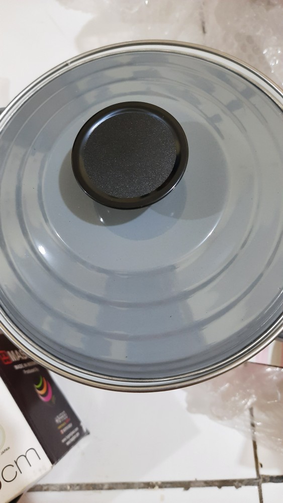Maspion Ena Panci Serbaguna Dutch Oven / Stock Pot Enamel 20 Cm Panda Signature Pan + Tutup