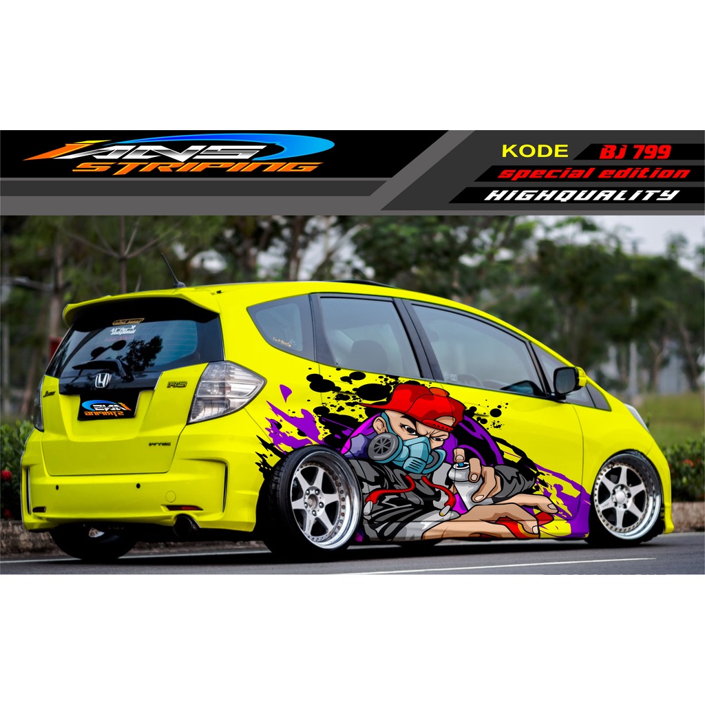 STIKER DECAL MOBIL HONDA BRIO / JAZZ RS / MOBILIO / AGYA / YARIS / ATOS / STICKER MOBIL