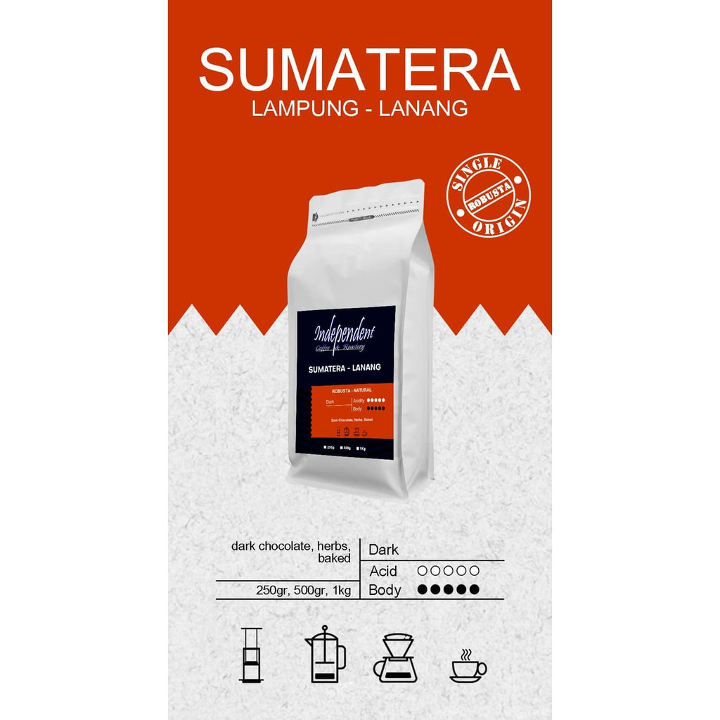 

Kopi Robusta Peabery / Lanang Lampung 500g - kkp2439