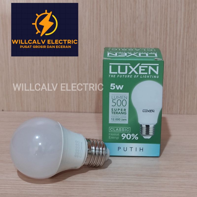 LUXEN CLASSIC 5W 5 WATT / LAMPU LED LUXEN CLASSIC 5W 5 WATT CAHAYA PUTIH 6500K