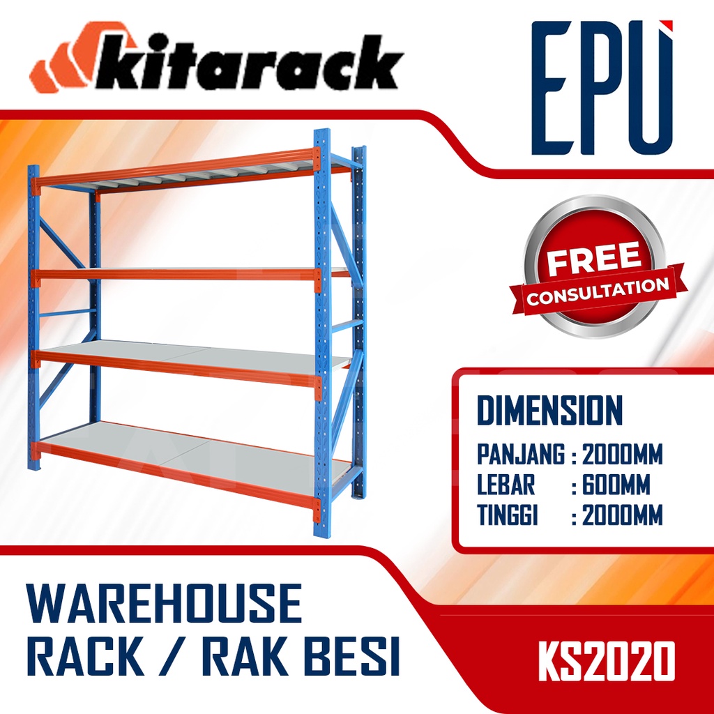 Kitarack KS2020 (Starter) - Rak Gudang Besi Warehouse Rack Rak Besi