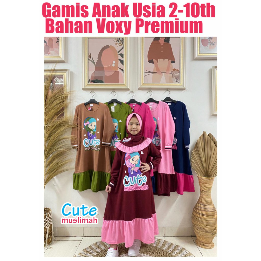 Gamis Anak Motif Karakter Untuk Usia 210 Tahun Shopee