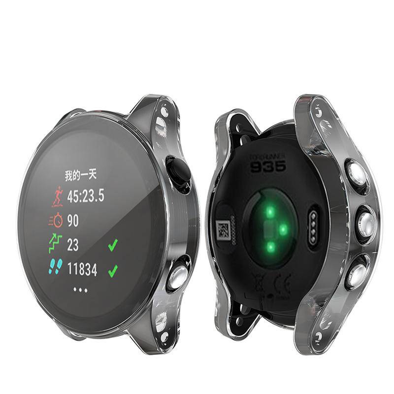 Case Pelindung Layar Tempered Glass Bahan Silikon TPU Ultra Slim Untuk Garmin Forerunner 935 / 945