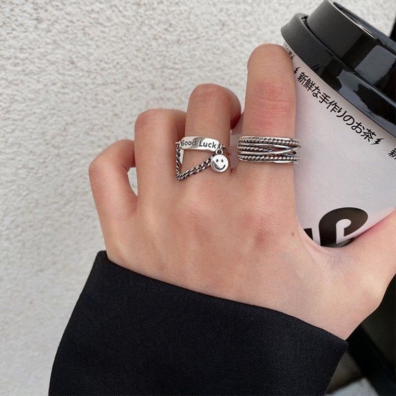 7PCS/COD✨Cincin N1ke gaya Korea Untuk Pria Dan Wanita TN-11（2pcs）