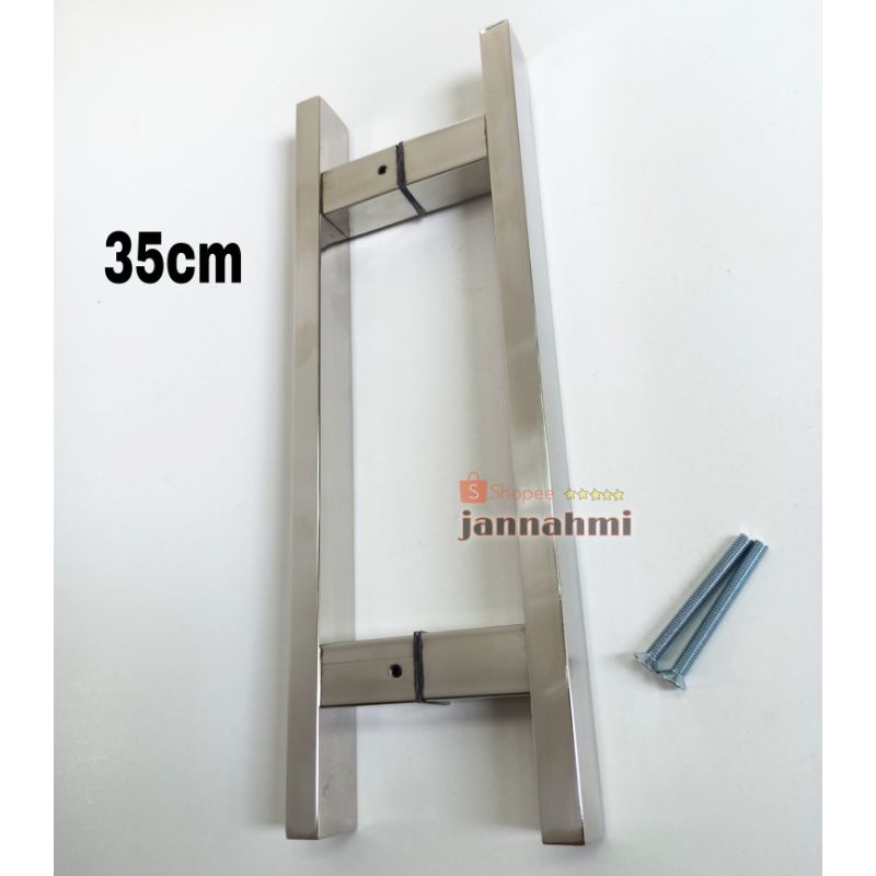 handle pintu stenlis baut tembus 35cm kuat dan kekinian