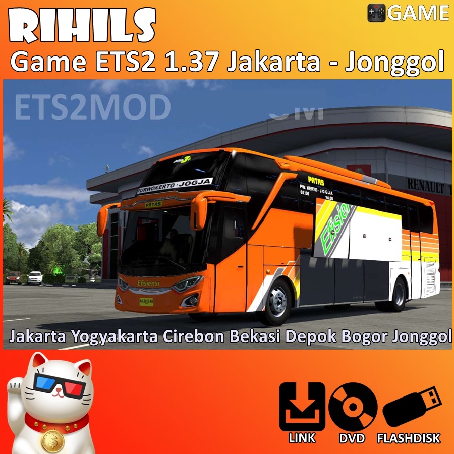 ETS2 1.37 Map Jakarta - Jonggol Indonesia Game untuk PC Laptop