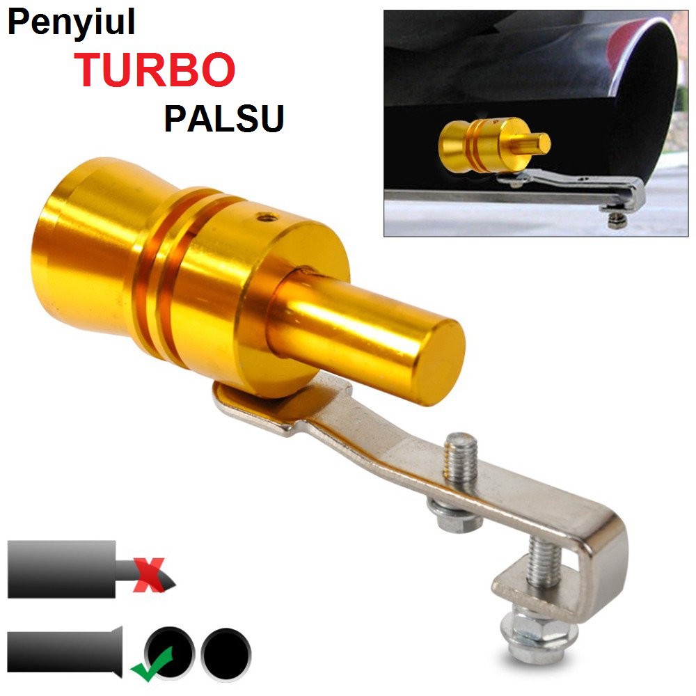 Penyiul Turbo Palsu Kenalpot Mobil Size L 2.0 - 2.4 -OTOHEROES  TUR006 - Golden