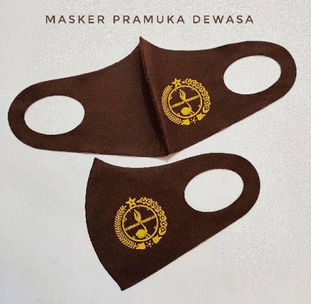 Masker Sekolah SD SMP SMA Pramuka 1 lusin (12pcs) free kemasan plastik