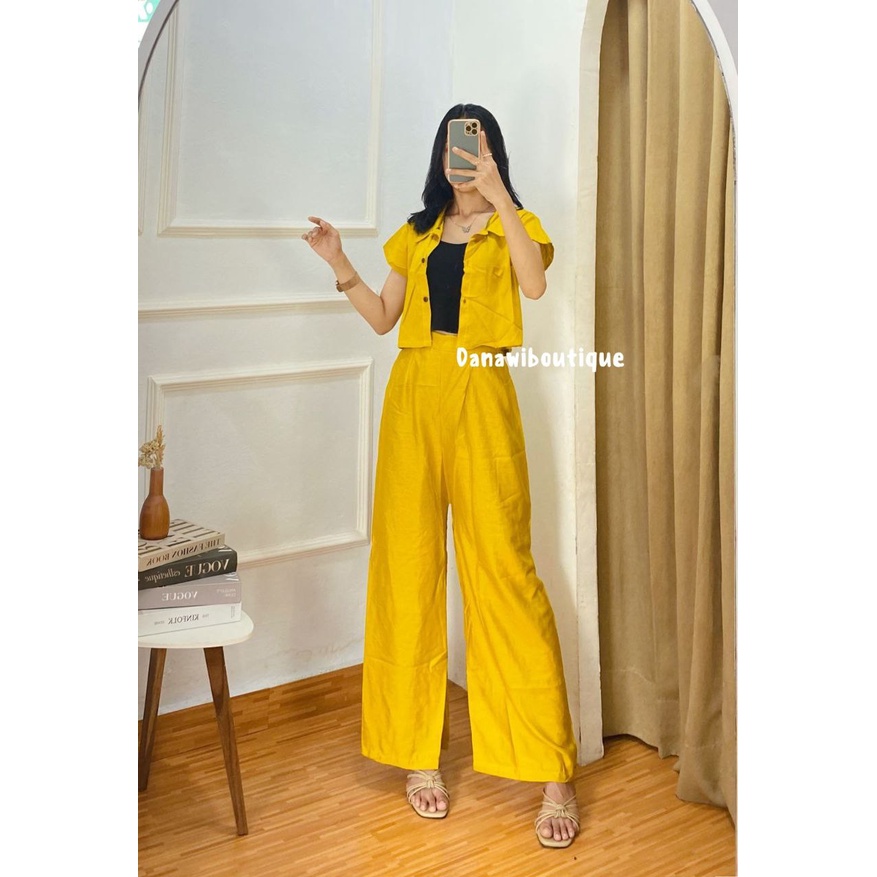 ONE SET KEMEJA CROP