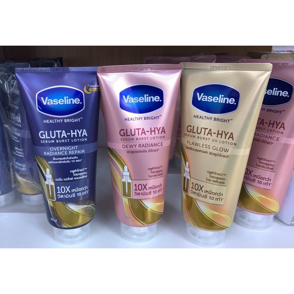 [BIG SALE] Vaseline Healthy Bright Gluta HYA Serum Burst UV Lotion 330 ml ORIGINAL THAILAND