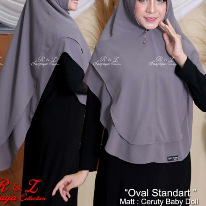 KHIMAR CERUTY 2 LAYER SABRINA JUMBO/HIJAB KHIMAR OVAL STANDAR/KERUDUNG KHIMAR INSTAN 2 LAYER SYARI