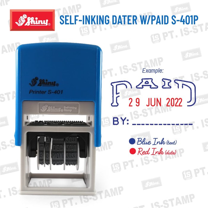 

Unik S 401 Paid Stempel Tanggalan Shiny Self Inking Berkualitas