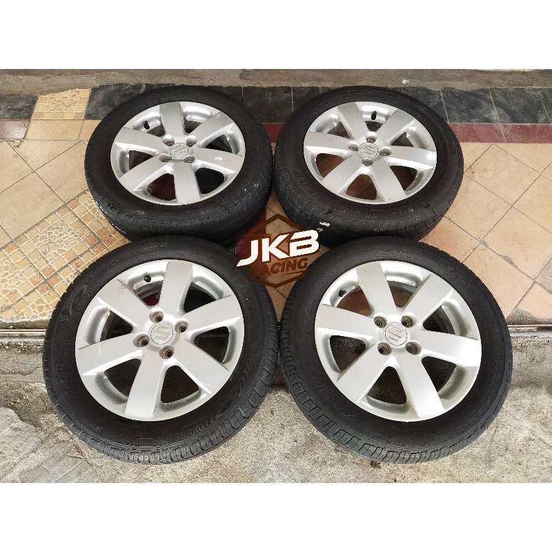 VELG MOBIL BEKAS STANDAR OEM SWIFT R15 PCD 4X100 + BAN 185/60 R15 ACHILES 3PCS