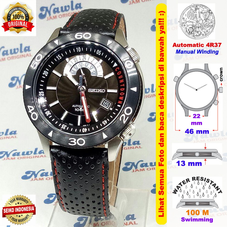Seiko Superior Automatic SSA185K1 Calfskin Black | Jam Pria SSA185