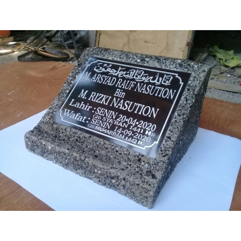 mc45r BATU NISAN DUDUKAN MAKAM CIRI MAKAM CIRI BALAI KIJING CIRI KUBURAN Dilapisi cairan kedap air