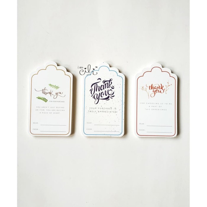 

(HT-THANKYOU08) tag ucapan terima kasih pembelian barang motif tulisan - GROSIR - PROMO - Bisa COD