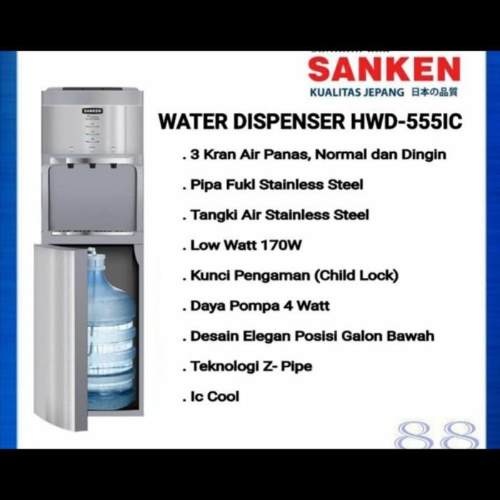 Dispenser Sanken Dispenser Galon Bawah Low Watt Hwd 555 Ic