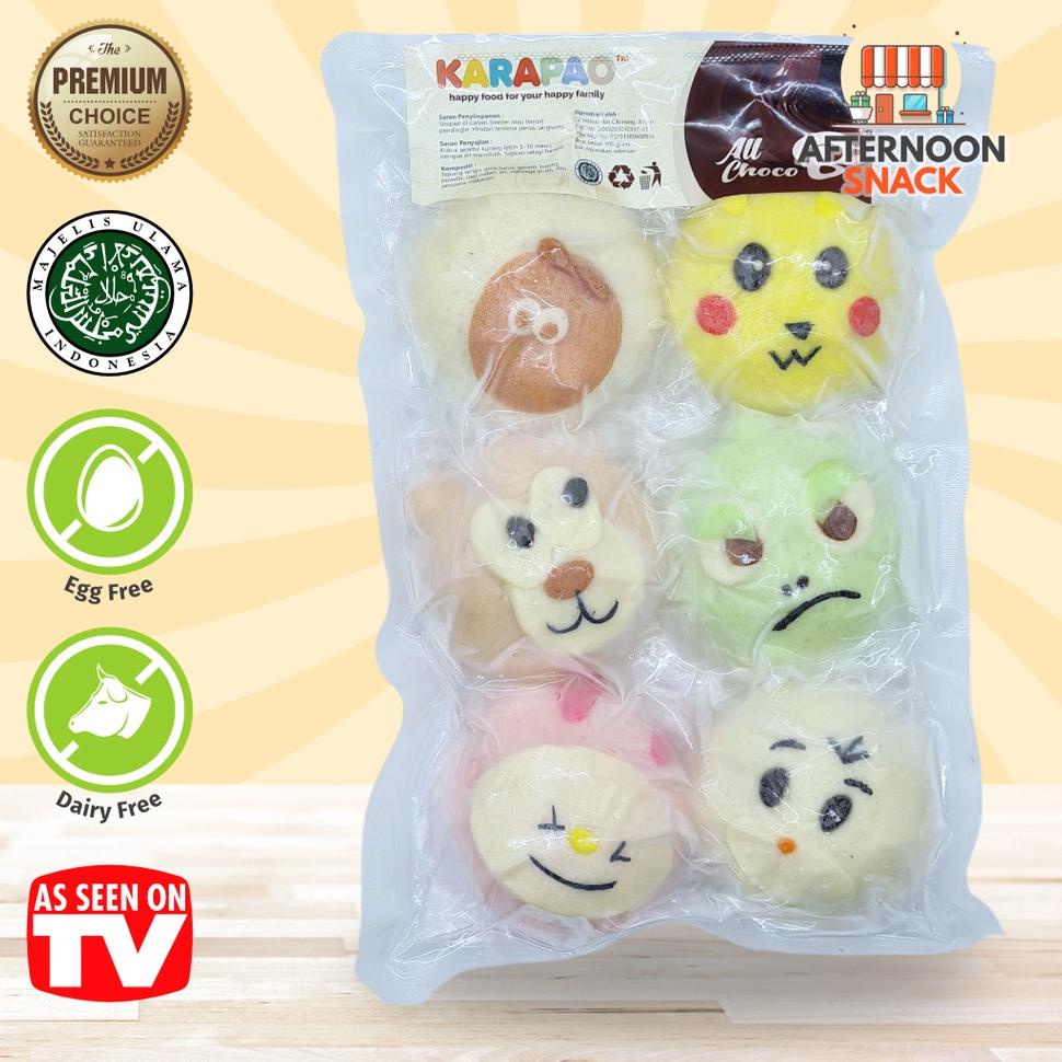 

Muraaaahh.. KARAPAO Paket ALL CHOCO Bakpao Karakter Coklat Frozen Karakter Manis Cemilan Jajanan Hits Kekinian 88