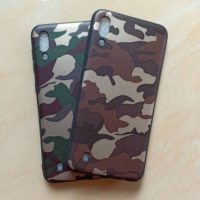Softcase Samsung galaxy A10/ M10 Cover motif army loreng tentara soft casing