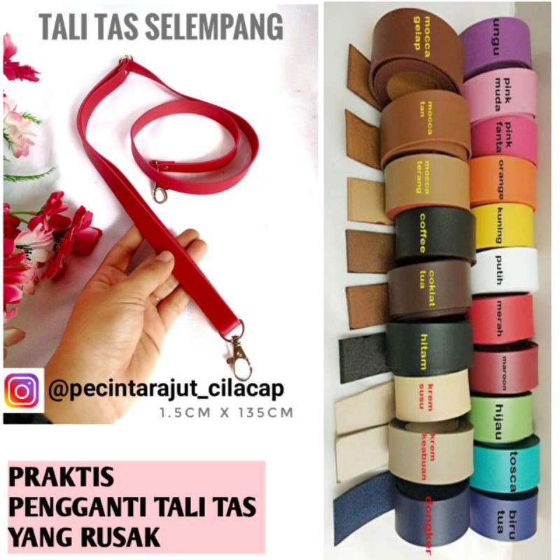 TALI TAS KULIT SINTETIS TALI SELEMPANG STRAP BAG SLINGBAG