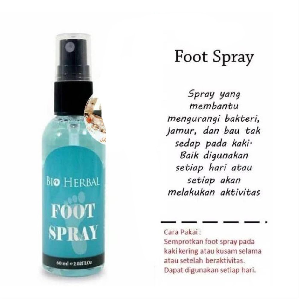 Penghilang Bau Kaki Bio Herbal Foot Spray Deodorant BPOM