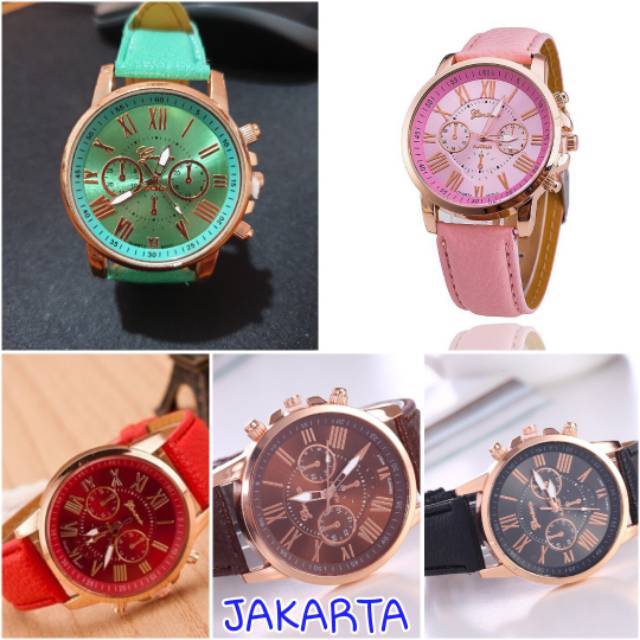 Relic JT04 jam tangan Geneva analog leather quartz fashion wanita