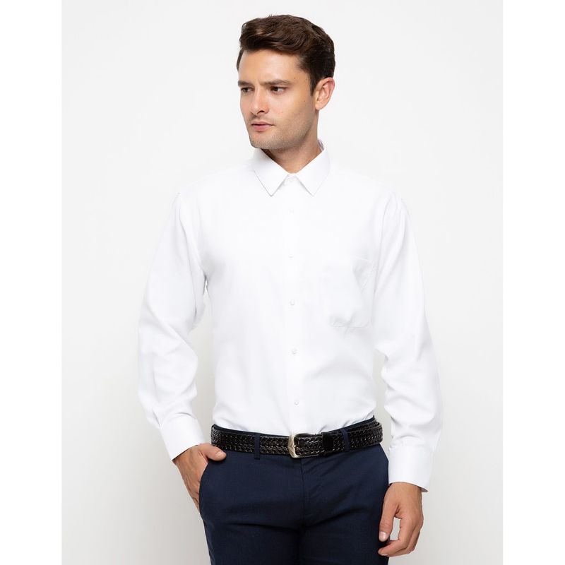 Kemeja putih slim fit Stanley adam