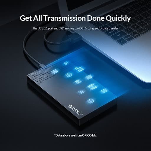 Case hdd ssd enclosure Orico 2.5 Sata Usb3.1 Type-c 5Gbps 2526C3 - Casing harddisk external