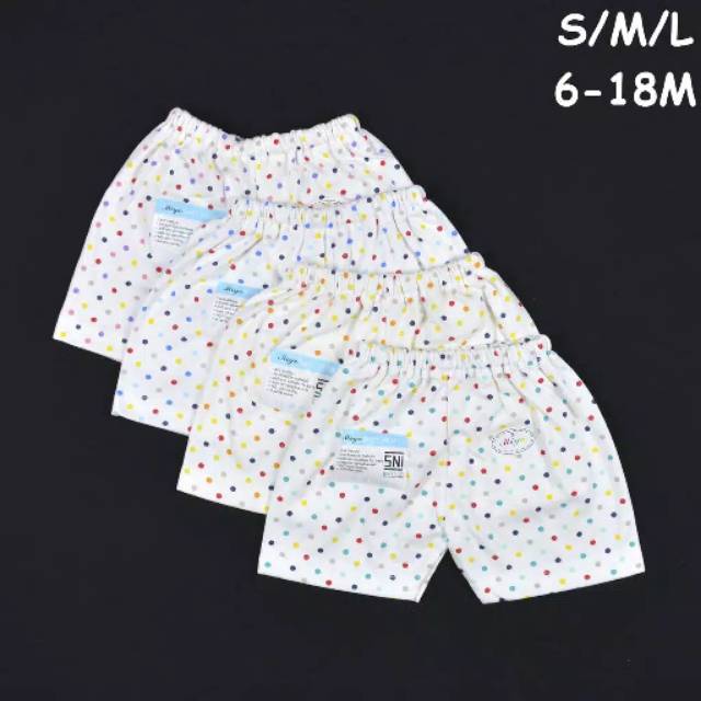 4Pcs MIYO Celana Pendek Polkadot