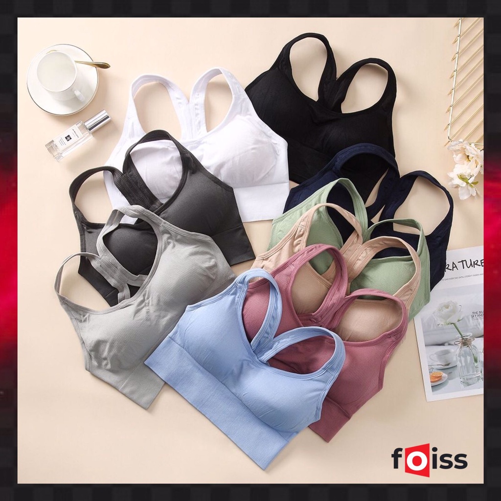 ✅𝐅𝐎𝐈𝐒𝐒® Bra Olahraga Seksi Wanita Pakaian Dalam Bra Push Up Berongga Sejuk 1257