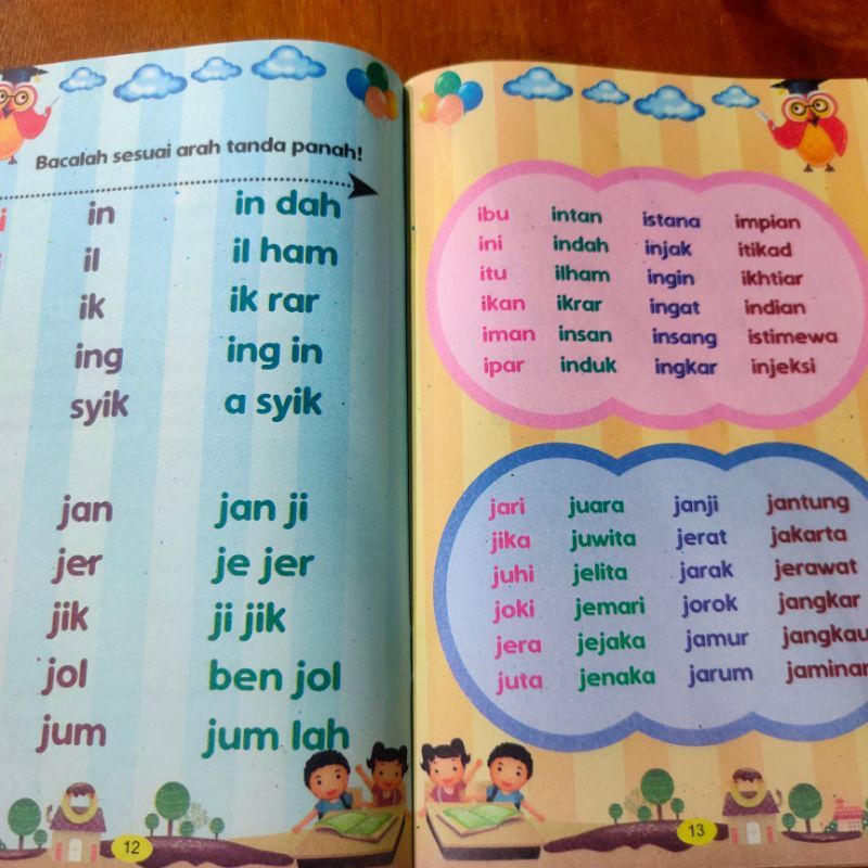 BUKU ANAK GENIUS MEMBACA KATA DAN KALIMAT