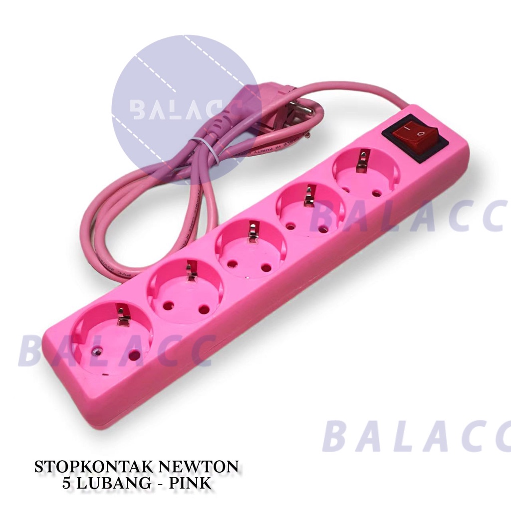 COLOKAN LISTRIK PINK / STOP KONTAK PINK 1,5 METER 5 LUBANG