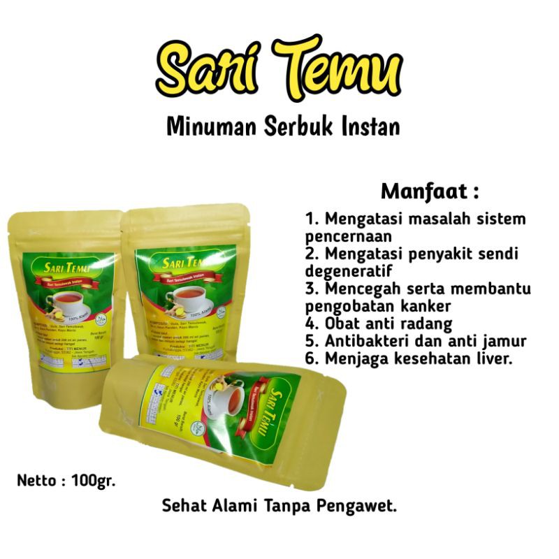 

MINUMAN INSTAN SERBUK SARI TEMU 100gr.