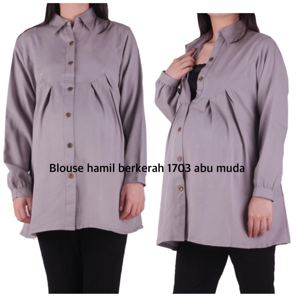 Baju hamil Blouse hamil 1703 Kerja/Menyusui tuliskan warna yg dipilih