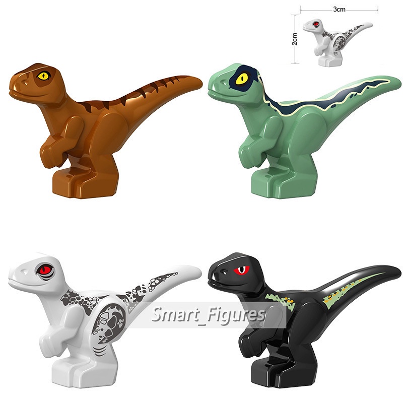 Minifigures Dinosaurus Warna-Warni Telur Dinosaurus Mainan Anak Koleksi Hadiah Angka Mini Ukuran Sekitar 3cm * 2cm