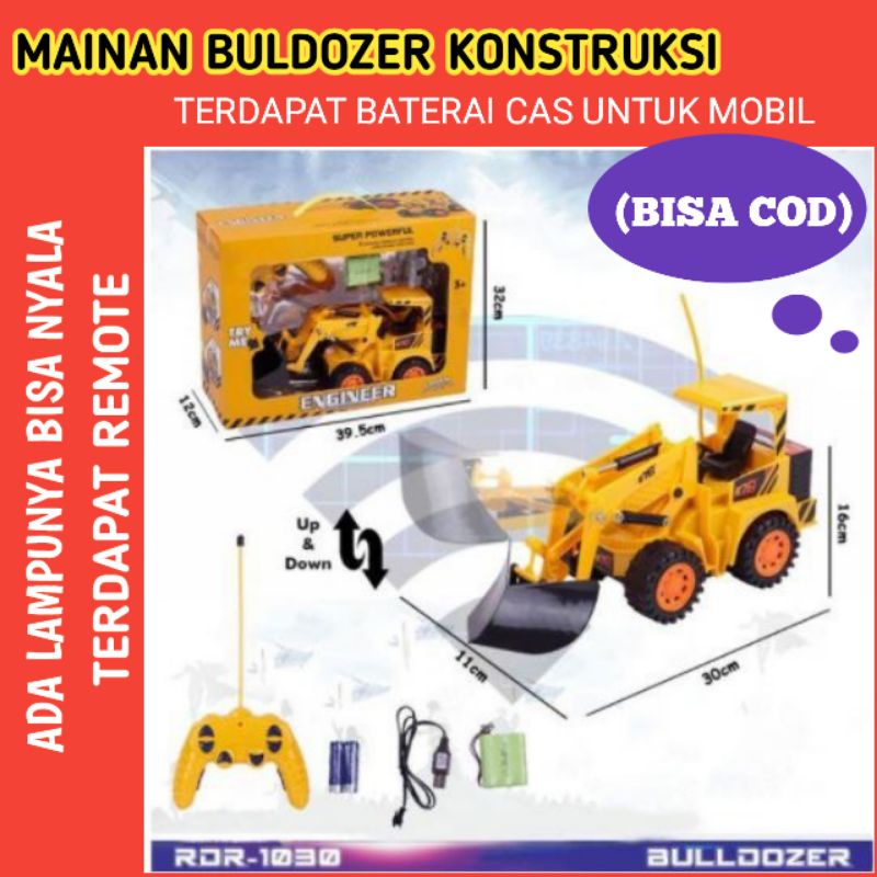 Promo Maenan Mainan Anak Laki Laki Mobil Mobilan Bulldozer Konstruksi Remote RDR1030