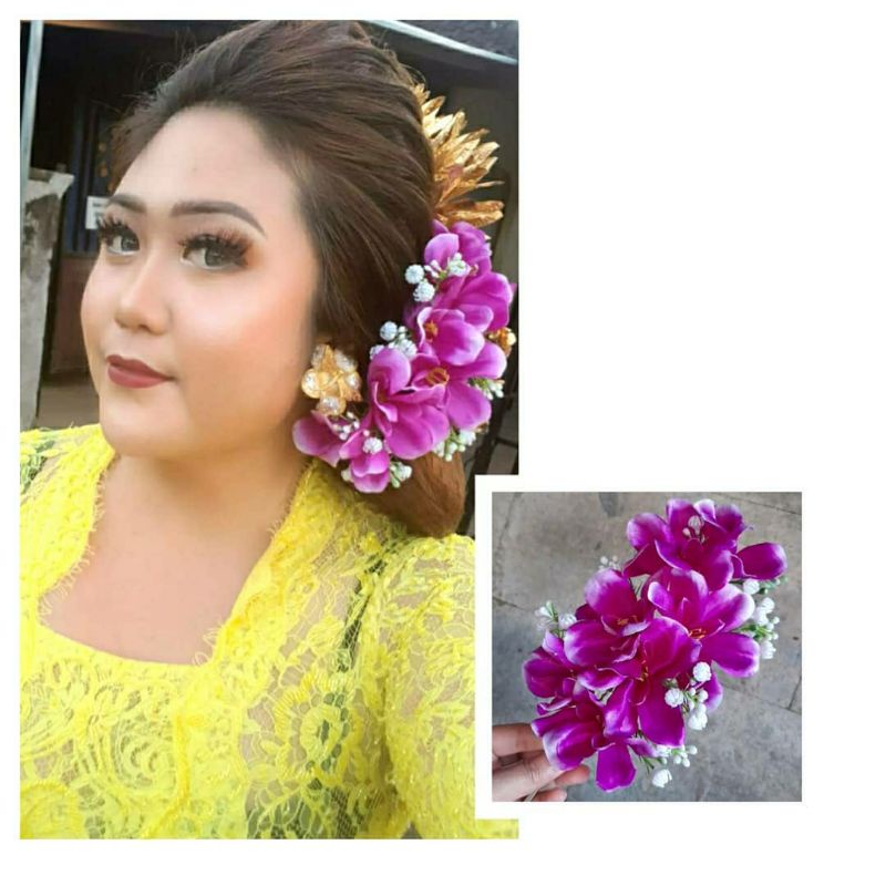 semanggi anggrek kriting jumbo premium / semanggi bali / bunga hair do/ bunga kepala