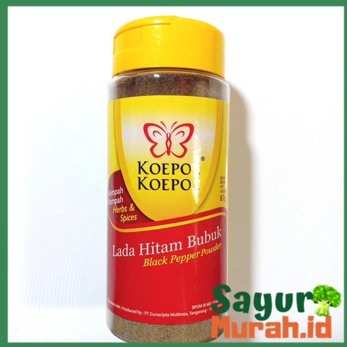 

Lada Hitam Bubuk koepoe - koepoe | Black Pepper Powder | 83 gr