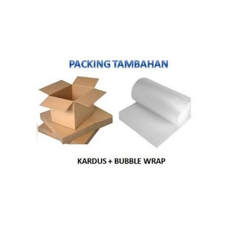 

packing tambahan kardus+buble wrap